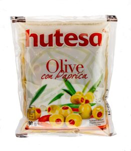 Green olives with pimento paste (plastic bag) - 180 g