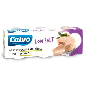 Tuna in olive oil with a low salt content