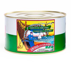 Cantabrian anchovies in salt 5 kg (180 pieces)