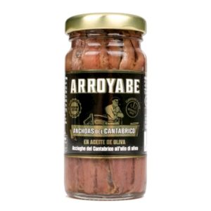 Cantabrian Anchovies in olive oil glass jar 100 gr. (16 fillets)