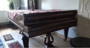 An antique Viennese piano (Schweighofer) awaits its faithful partner