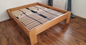 Solid oak bed 160x200 cm + slatted slats