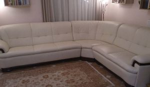 Leather sofa for 6+1 people. Nice, new, cheap