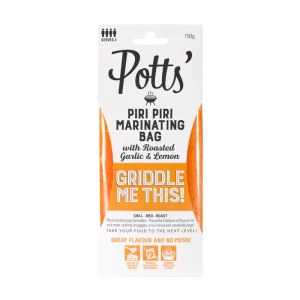 Potts' Piri Piri with Roasted Garlic and Lemon Marinating Bag 150g