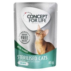 Concept for Life Sterilised Cats Rabbit Grain-Free - in Gravy