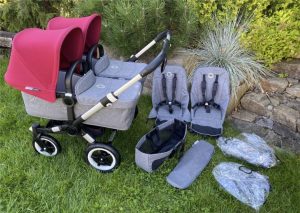 SUPER STAV Bugaboo Donkey 2 Duo ruby red