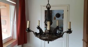 Bronze chandeliers in excellent condition for sale