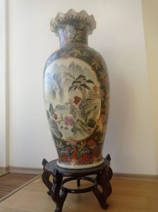 Luxurious huge antique ceramic vase