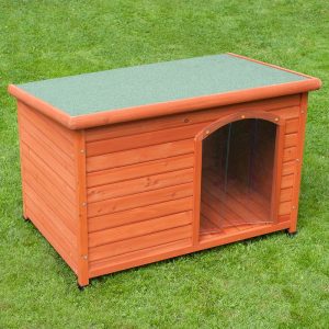 Woody Flat-Roofed Dog Kennel (incl. Free Plastic Door)