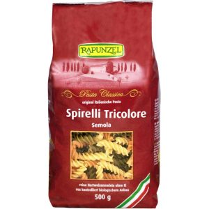 Organic Spirelli Tricolore, Semola - 500g