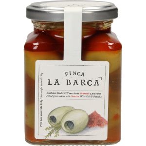 Green Olives in Smoked Olive Oil & Smoked Paprika - 130g