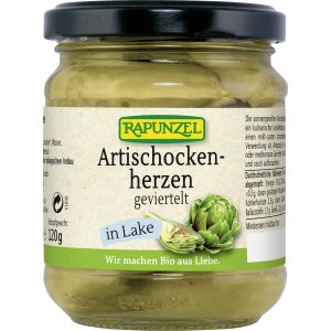 Organic Artichoke Hearts in Brine, Quartered - 200g