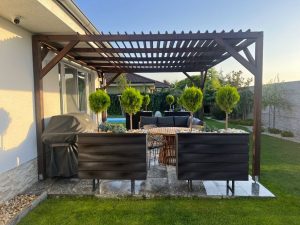 Garden pergola prestressing