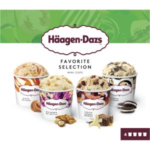 Häagen-Dazs Favorite Selection Ice Cream Minicups 4x95ml - 380 ml