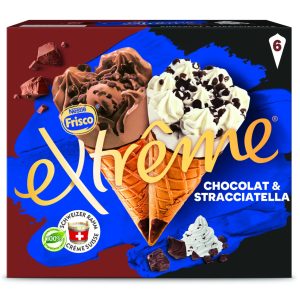 Frisco Extrême Stracciatella & Chocolate Ice Cream Cones 6 Pieces - 870 ml