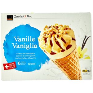 Vanilla Ice Cream Cones 6 Pieces - 750 ml