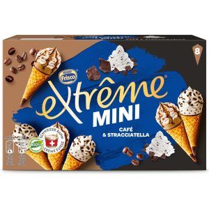 Frisco Extrême Mini Coffee & Stracciatella Ice Cream Cones 8 Pieces - 480 ml