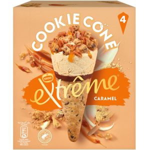 Extrême Cookie Cone Caramel 4x110ml - 440 ml