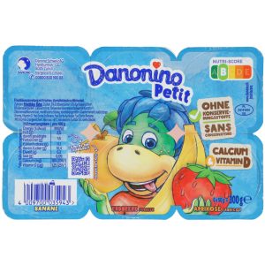 Danonino banana strawberry & apricot quark 6x50g