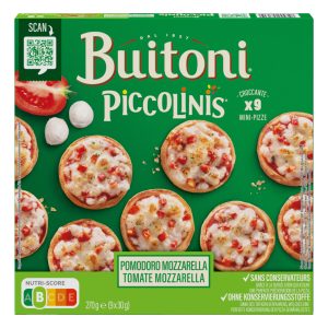 Buitoni Piccolinis Frozen Mini Tomato & Mozzarella Pizzas 9 Pieces - 270 g