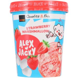 Alex Jacky Strawberry & Marshmallow Ice Cream - 480 ml