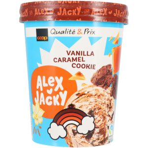 Alex Jacky Vanilla Caramel & Cookie Ice Cream - 480 ml