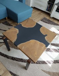 Custom designed epoxy coffee table