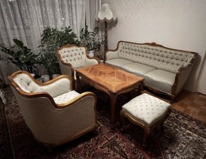 Neobaroque sofa set + lamp