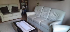 Real leather sofa for sale in immaculate condition