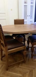 Antique table and 4x chairs