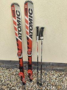 Children's skis Atomic GS9 length 130cm + poles 100cm