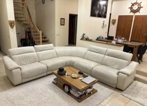 Motorized leather relax sofa