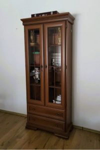 An Aramis cabinet with shelves and a display cabinet for sale