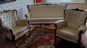 In excellent condition, renovated neo-baroque style. sofa set 1+1+3