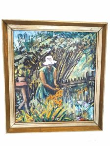 Painting - Woman in the garden - Endre Gaal Gyulai