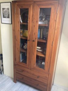 Italian solid wood glass cabinet