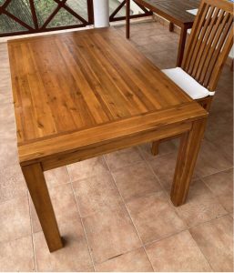 Solid wood dining table with 4 chairs