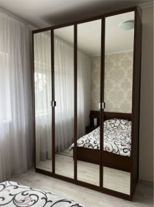 Bedroom wardrobe (mirror) and bed frame