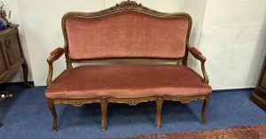 Castle antique carved sofa 19th century