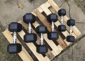 one-handed dumbbells - HEXA - set 60 kg