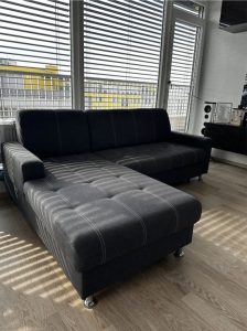 Folding sofa in L shape