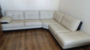 Leather sofa set