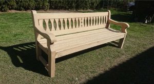 English oak garden bench