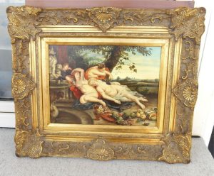 Oil painting signed antique