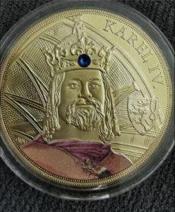 Charles IV commemorative coin.