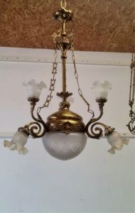 Antique bronze chandelier