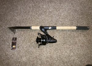 Rod PIKE TELESPIN 3.3m + reel size 60, 12+1...