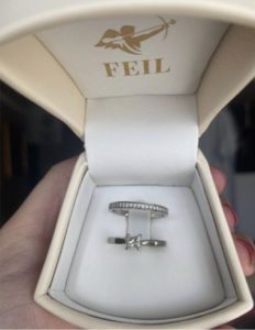 Feil diamond engagement ring set