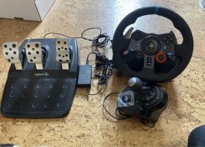 Logitech G29 steering wheel, pedals, shifter