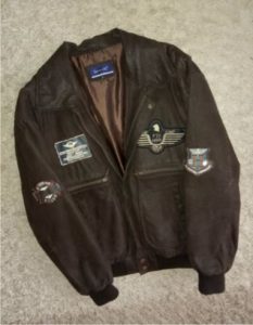 Leather jacket aviator leather jacket (style known from the movie TOP Gun)